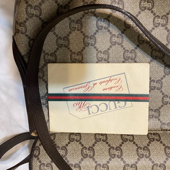 GG plus Vintage Crossbody Hard to find Bag w/ Rutched Leather - Picture 3 of 13